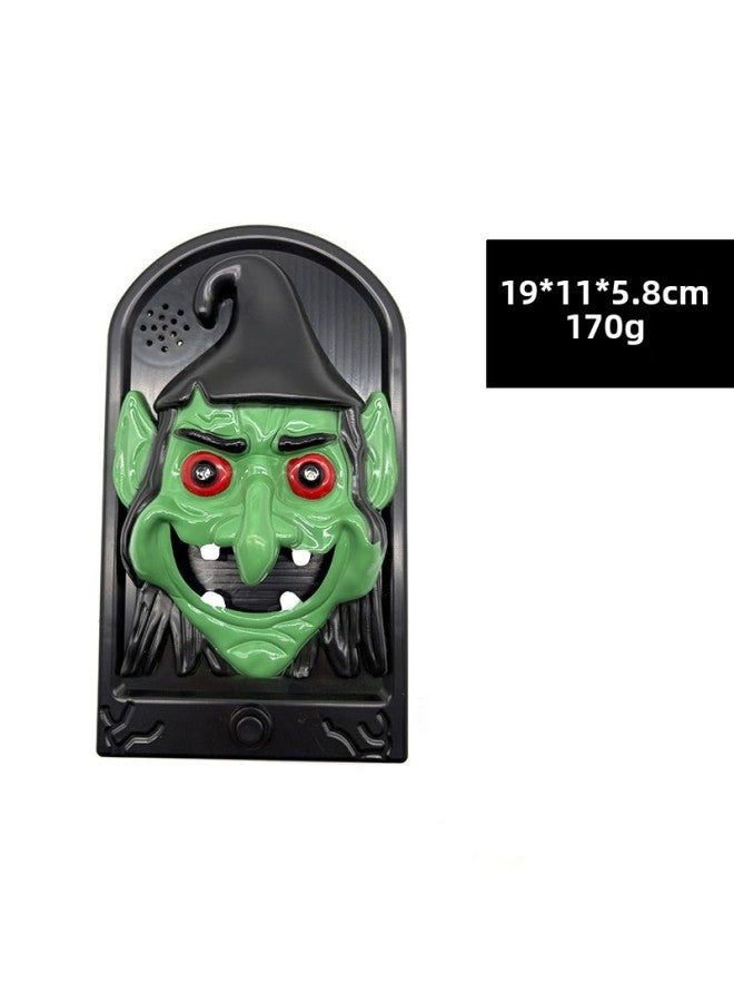 Loquat Skull Doorbell Haunted House Horror Skull Props Party Party Decoration Haunted House Scary Electric Doorbell-Color:Tongue Skeleton - Image 4