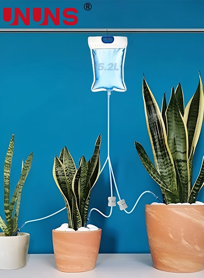 UNUNS Self Watering Bag,4pcs Automatic Watering System for Houseplants,Self Watering Devices Irrigation Drippers,Self Automatic Plant Watering System with 5.2L Water Bag - Image 5