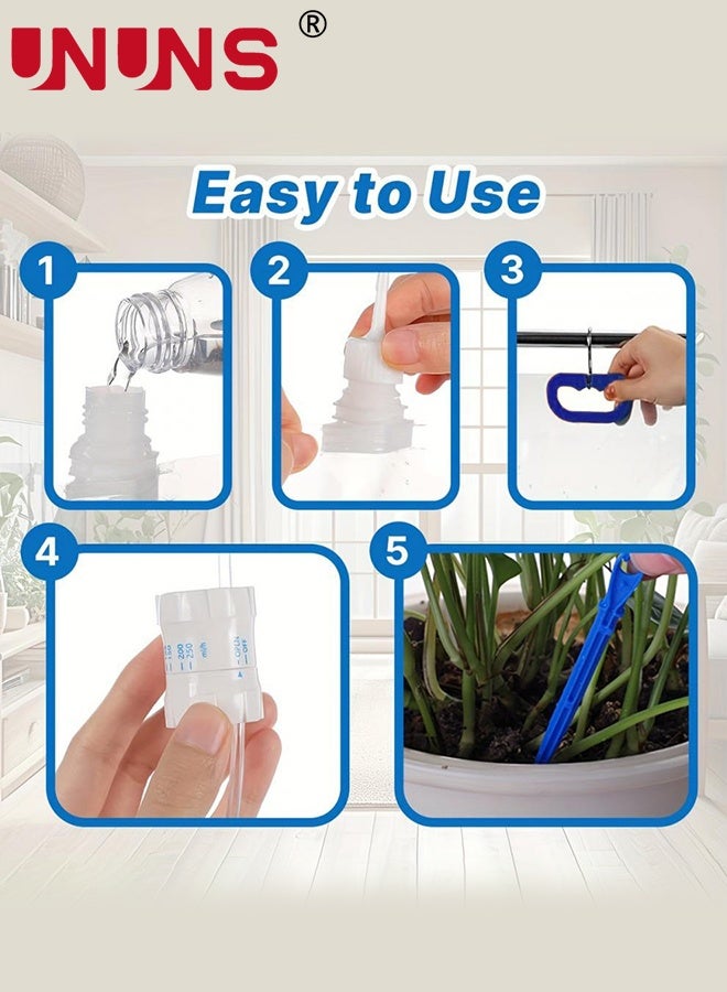 UNUNS Self Watering Bag,4pcs Automatic Watering System for Houseplants,Self Watering Devices Irrigation Drippers,Self Automatic Plant Watering System with 5.2L Water Bag - Image 4