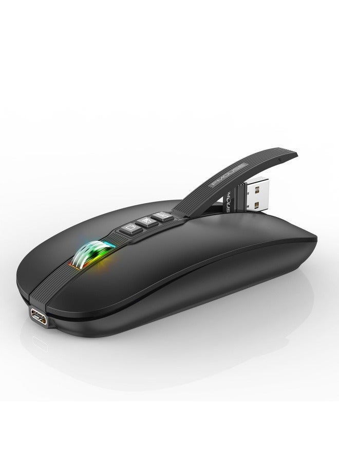 general New wireless 10M Bluetooth dual-mode 2.4G/BT5.1 mute mouse Mouse 2400DPI 6D gaming office