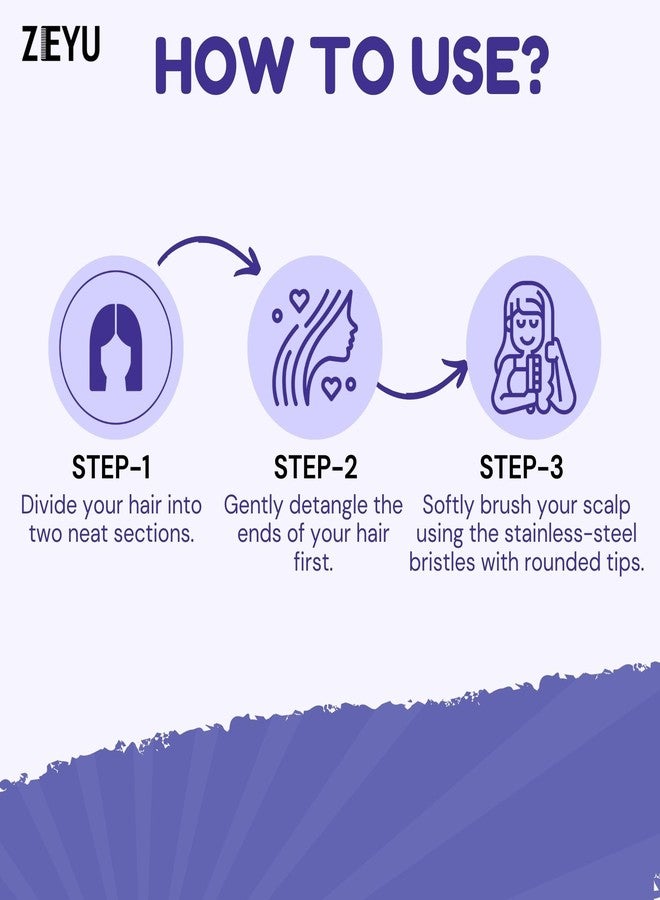 Zeyu Lice Comb For Women And Kids Stainless Steel Lice Terminator Fine Egg Nit Lice Egg Removal Comb For Women and men - Image 3