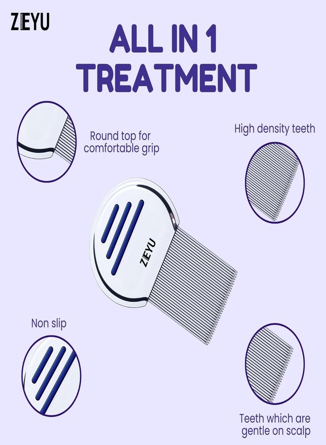Zeyu Lice Comb For Women And Kids Stainless Steel Lice Terminator Fine Egg Nit Lice Egg Removal Comb For Women and men - Image 4