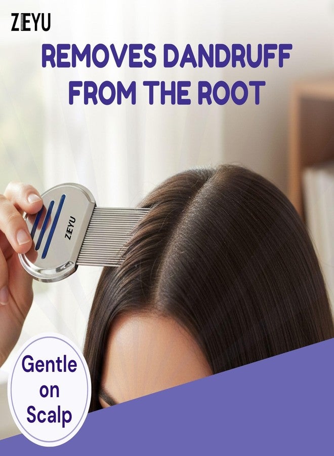 Zeyu Lice Comb For Women And Kids Stainless Steel Lice Terminator Fine Egg Nit Lice Egg Removal Comb For Women and men - Image 5