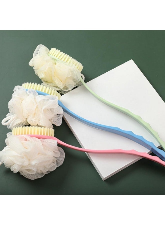Naivete 2 In 1 Loofah With Long Handle Body Brush/Double Sided Bath Brush Scrubber/Massage Brush For Men & Women, (Pack Of 1, Multi Colour) - Image 5