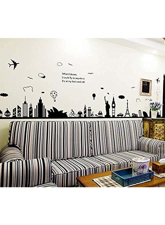 Zaboon Style City Wall Stickers Removable For Living Room Bedroom Home Decoration Wall Decal - Image 1