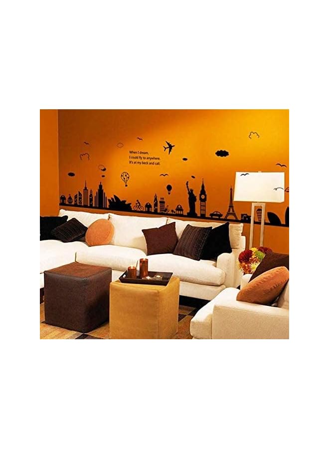 Zaboon Style City Wall Stickers Removable For Living Room Bedroom Home Decoration Wall Decal - Image 3