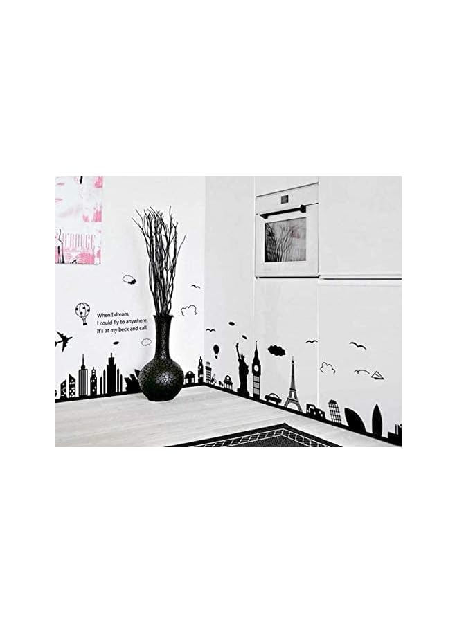 Zaboon Style City Wall Stickers Removable For Living Room Bedroom Home Decoration Wall Decal - Image 4