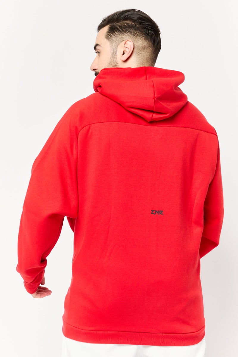 Adidas Men Sportswear Fit Long Sleeve Outdoor Sweatshirt, Red  - Image 3