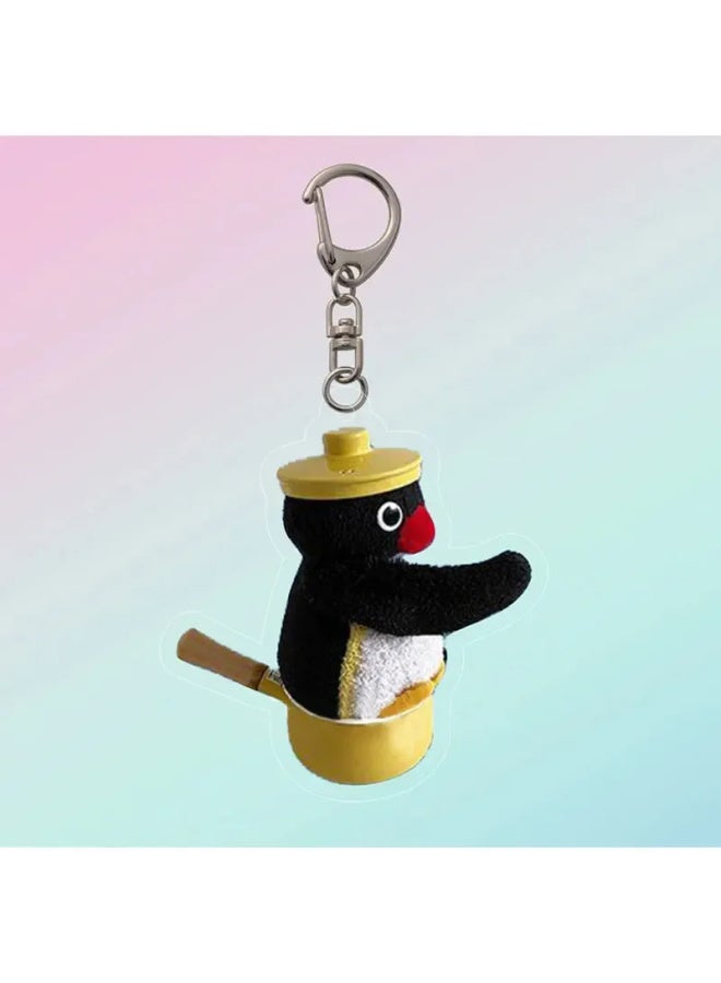 Generic Cartoon Anime Cute Penguin Key Chain Bag Pendant Gift Micro Landscape Decoration Ring Jewelry Frog Bear Acrylic Keychain-Color:A07-Ships From:CHINA  - Image 1