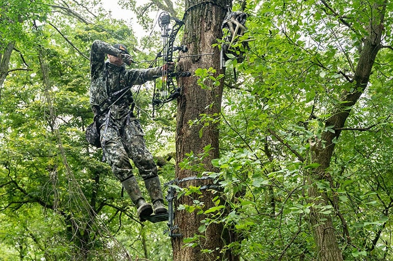 Hawk Full Platform Stand w/ Silent Strap Attachment for Deer Hunting, Helium Hammock Apex, Black - Adjustable Climbing Tree Stand Accessory and Equipment for Shooting - Image 4