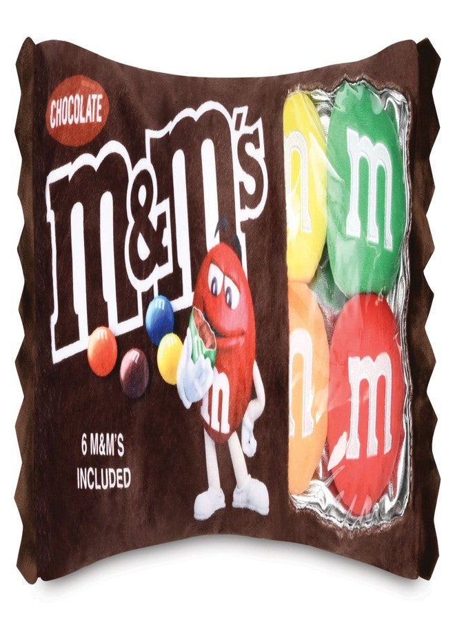 iscream طقم وسائد آيسكريم M&M's بحجم 16" × 8.5" مع وسائد حلوى M&M's صغيرة - Image 1
