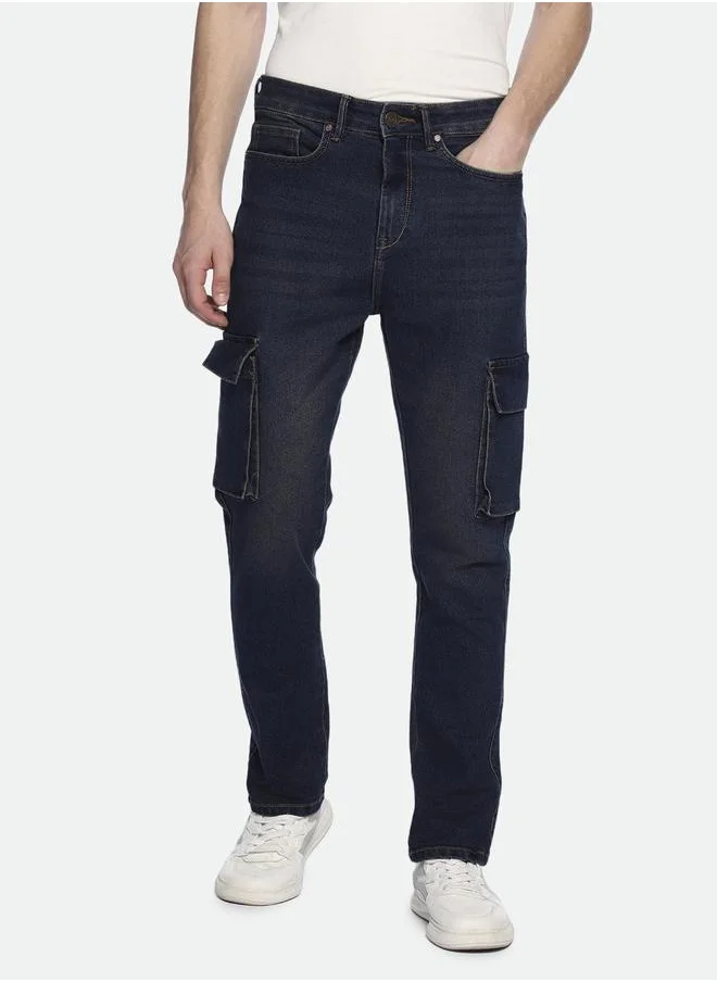 Dennis Lingo Dennis Lingo Light Wash Straight Fit Cargo Jeans