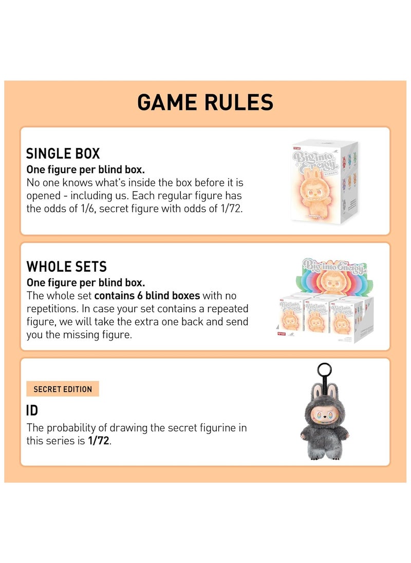 POP MART LABUBU The Monsters Big into Energy Series-Vinyl Plush Pendant Blind Box, Blind Box Figures, Random Design Action Figures Collectible Toys Home Decorations, (Single Box)  - Image 5