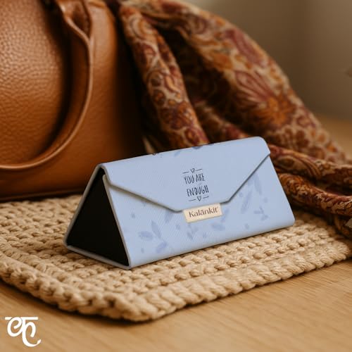 Kalankit Stylish Trifold Sunglass Organizer Case for Women | Vegan Leather Eyewear & Spectacle Box | Magnetic Closure Specs & Goggles Cover | Gift for Women - Image 4