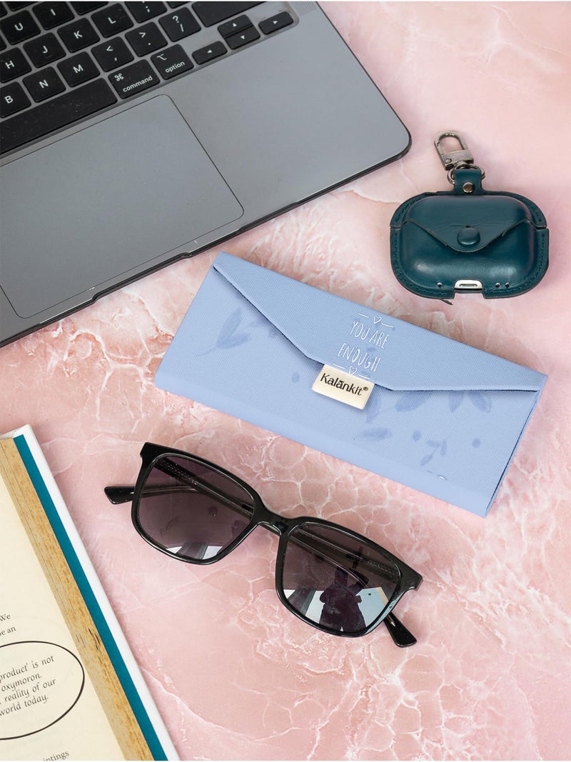 Kalankit Stylish Trifold Sunglass Organizer Case for Women | Vegan Leather Eyewear & Spectacle Box | Magnetic Closure Specs & Goggles Cover | Gift for Women - Image 3
