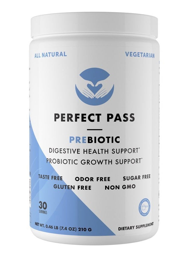 Perfect Pass Prebiotic PHGG Partially Hydrolyzed Guar Gum 210g Powder - 100% Natural Gluten Free Non GMO - Certified Kosher Vegetarian Sugar Free - Image 1