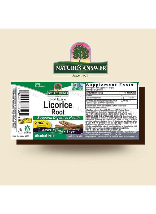NATURE'S ANSWER Licorice Root Herbal Supplement 30Ml - Image 2
