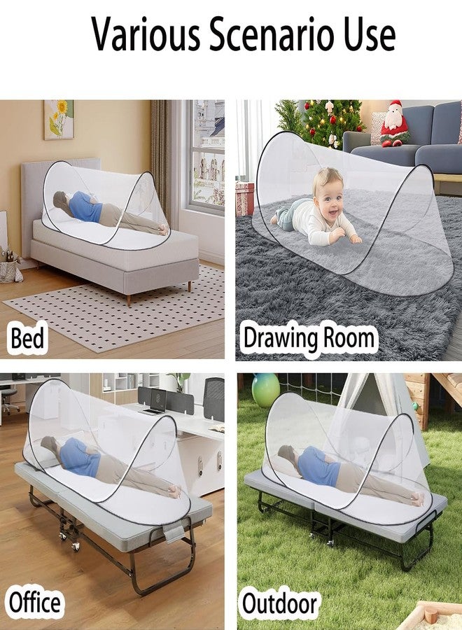 Mengersi Large Pop Up Mosquito Tent,Portable Foldable Mosquito Net for Camping Bug Net Travel Patio with Net Bottom for Adults Baby 1PC - Image 3