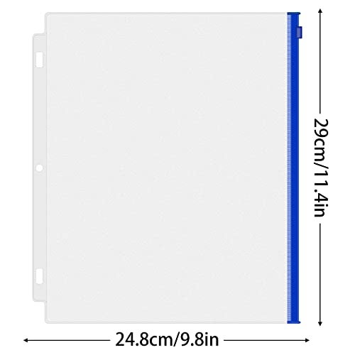 Antner 6 Pack Letter Size Binder Pockets for 3 Ring Binder, Multicolor Zipper Binder Pouches Loose Leaf Bags Document Folders, Waterproof PVC Binder Pockets Filing Bags for Business Office Supplies - Image 3