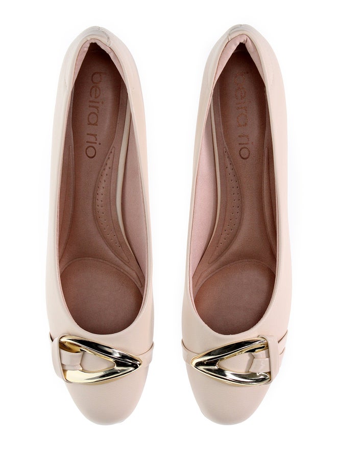 Beira Rio Flat Slip-On Sandals with Buckle Accent - Image 1