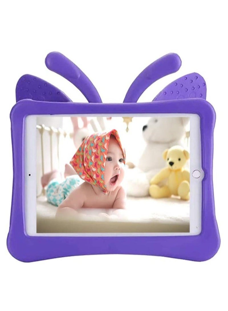 iPad 6th Generation Case for Kids, iPad 9.7 Case, Light Weight Shockproof EVA Foam Protective Tablet Stand Cover Holder for Apple iPad Air/ Air 2 iPad 9.7 2017/ 2018 - Cute Butterfly, Purple - Image 4