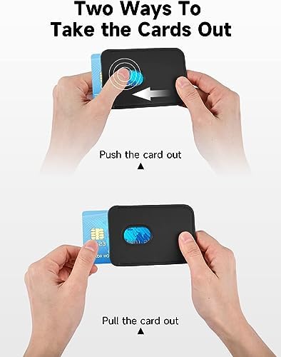 Mizi Unisex Magsafe Wallet, Magnetic Phone Vegan Leather Wallet - Slim 3 Cards Holder For Iphone 15/14/13/12 Series - Black - Image 5