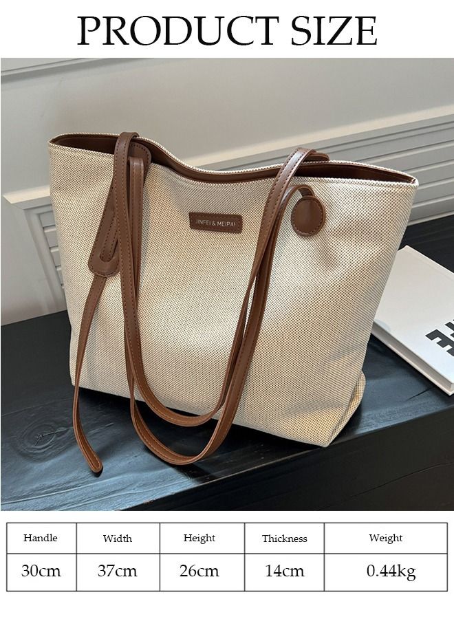 DUNISO Women's Shoulder Tote Bag Canvas Handbag For Women Large Capacity Bucket Bag Fashionable Travel Messenger Shoulder Bag for Ladies Girls College Students - Image 2