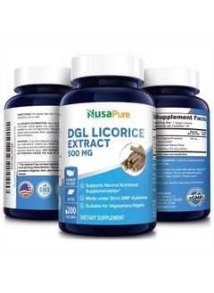 NusaPure DGL Licorice Extract 500 mg 200 Veggie Capsules (Vegan,Non-GMO & Gluten-Free)  - Image 4