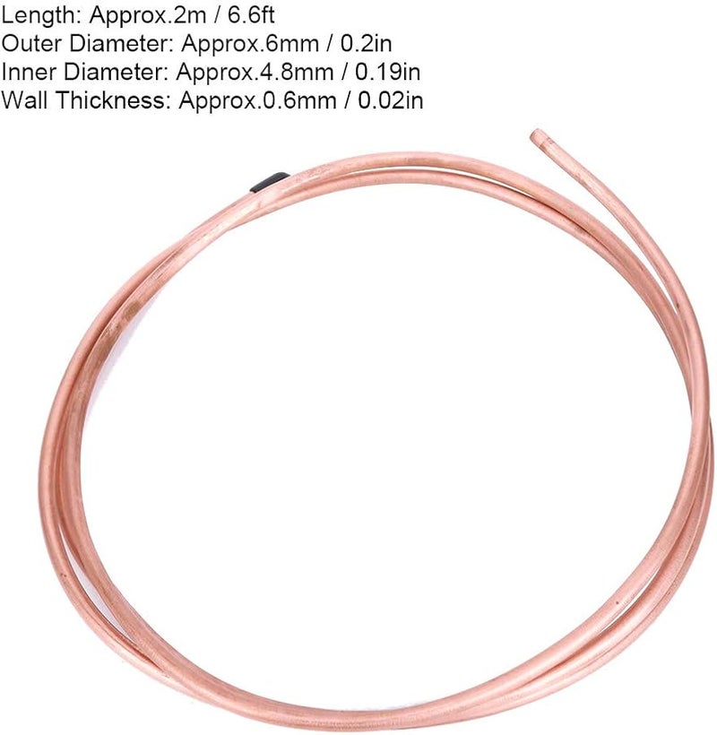 C1100 T2 Soft Copper Tube 2m For Air Conditioner Refrigerator Durable Bendable Refrigeration Pipe - Image 5
