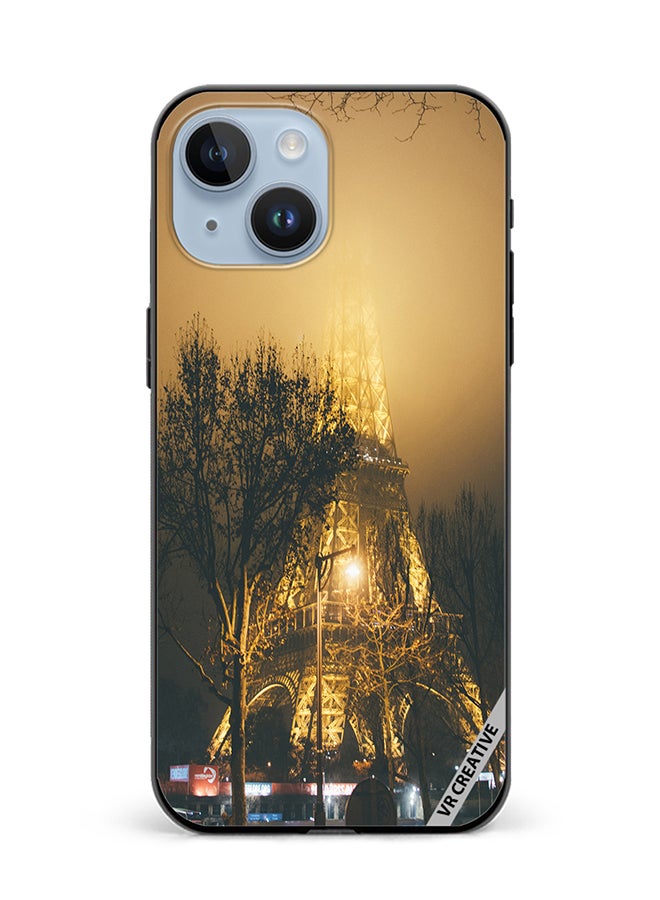 Protective Case Cover For Apple iPhone 15 Plus Eiffel Paris Design Multicolour