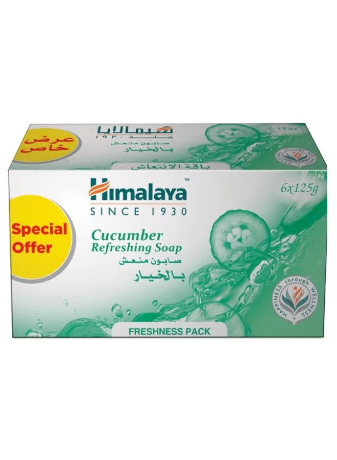 Himalayan Cucumber Refreshing Soap Pack Of 6 125grams - Image 1