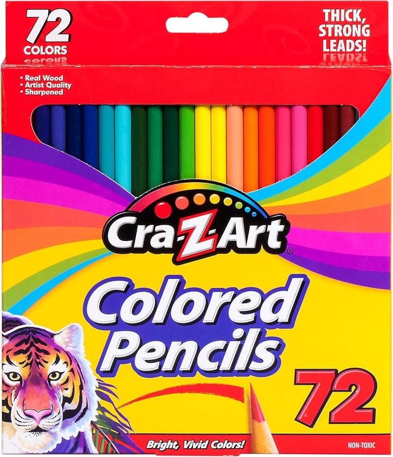 CrazArt Colored Pencils, 72 Count, Back to School Supplies, Arts & Crafts, Gift for Kids - Image 1