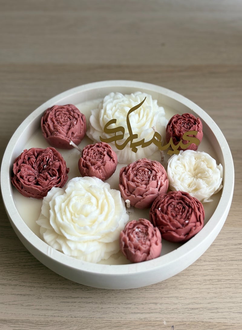 الواحة شمعة معطرة في حاويةخرسانية هدية العيد هامور العضوية - Image 1