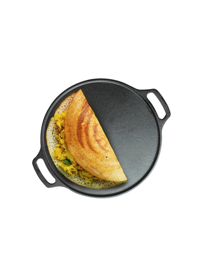 Ayda Cast Iron Tawa With Double Handle Dosa Griddle 25.5 cm  - Image 1