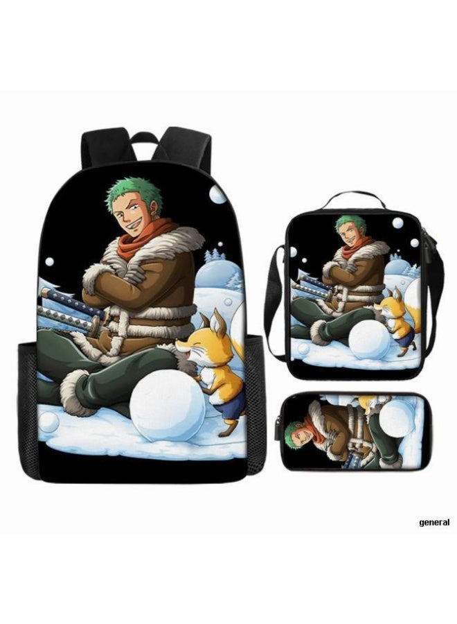 عام أحدث نموذج عالمي من الكرتون طباعة ثلاثة قطعة حقيبة مجموعة ( الطلاب ، الأطفال ، الأصدقاء ، نزهة ، تسلق الجبال ، الخ . ) - Image 1