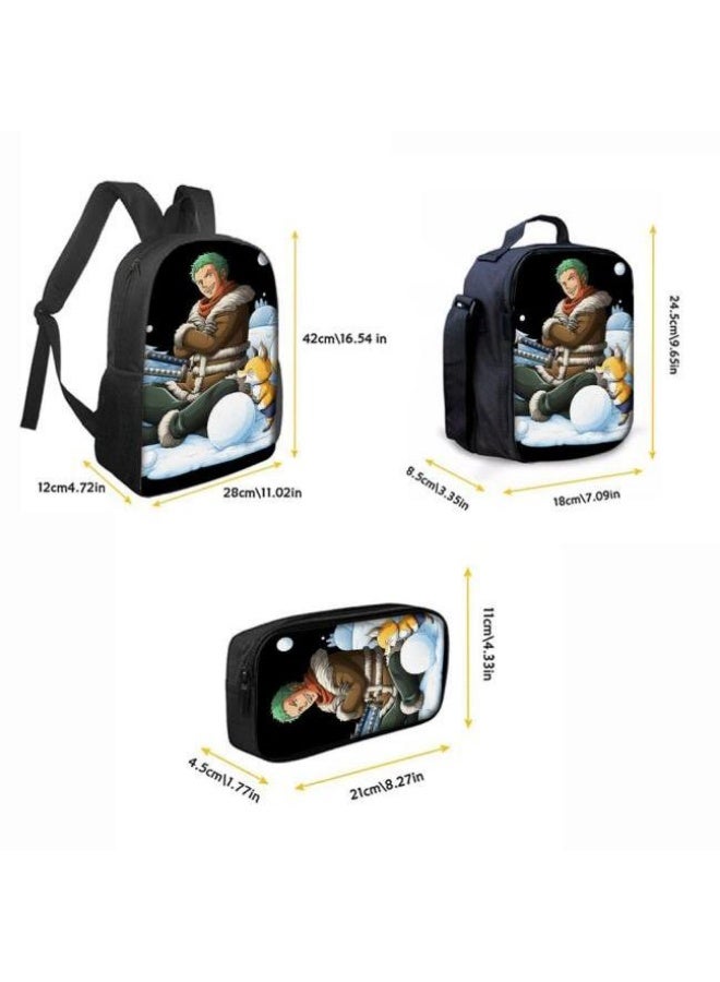 عام أحدث نموذج عالمي من الكرتون طباعة ثلاثة قطعة حقيبة مجموعة ( الطلاب ، الأطفال ، الأصدقاء ، نزهة ، تسلق الجبال ، الخ . ) - Image 3