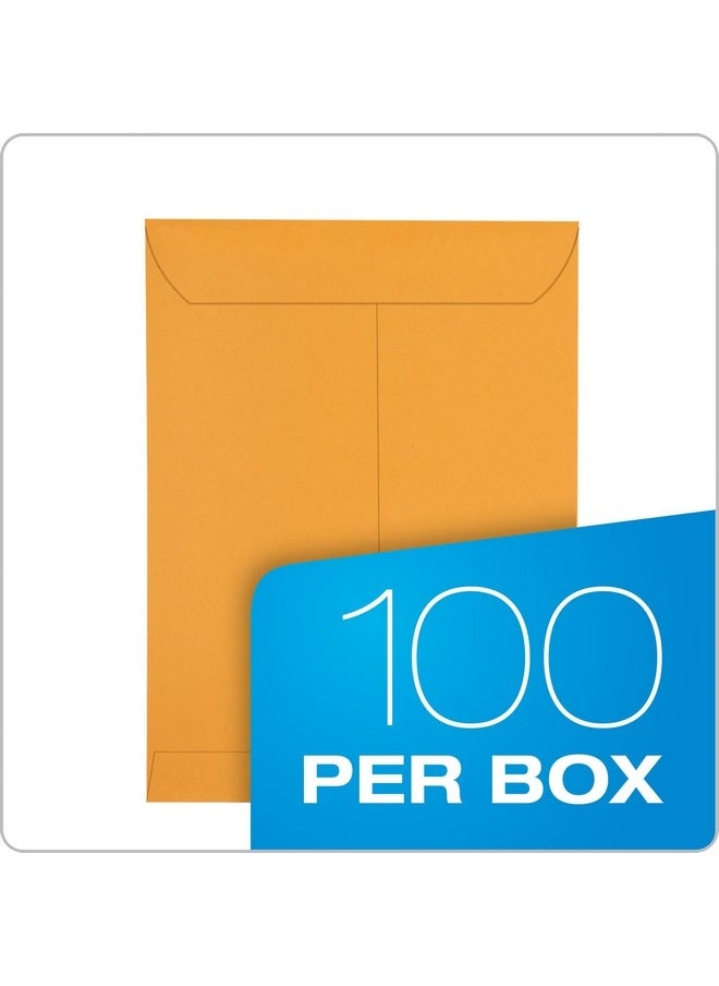 Columbian 9 X 12 Catalog Envelopes With Self Seal Closure 28 Lb Brown Kraft For Mailing Flat Letter Size Documents Or Photos 100 Per Box (Colo341)  - Image 4