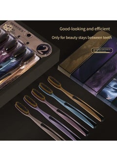 Goolsky 5pcs Independent Packaging Large Head Cleaning Long Brush Head Soft Hair Adult Fine Silk High Value Home Use Anti-slip Wide Head Toothbrush  - Image 3