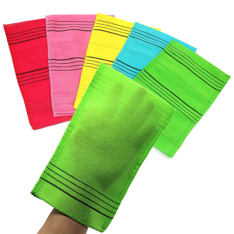 NEPURE Korean Exfoliating Mitt, Large Size, 5 Colors, Back and Body Exfoliating Washcloth for Removing Dry, Reusable (Mix, 5) - Image 1