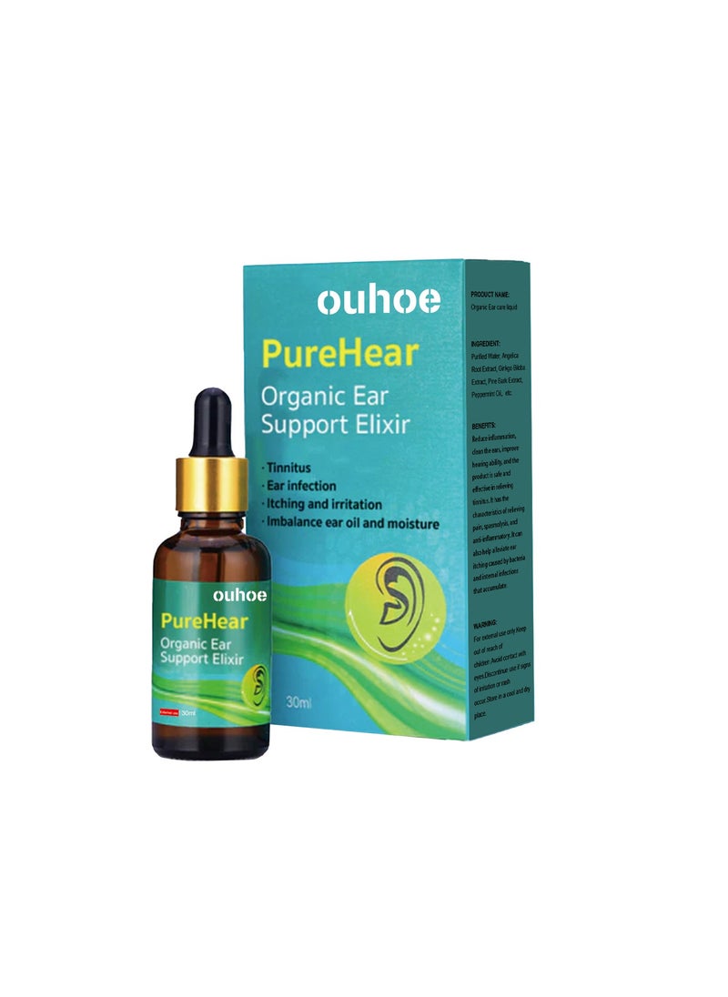 OUHOE Purehear Organic Ear Support Elixir for Relieve Tinnitus and Clean Dirt in Ears  - Image 1