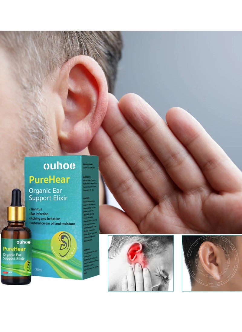 OUHOE Purehear Organic Ear Support Elixir for Relieve Tinnitus and Clean Dirt in Ears  - Image 2