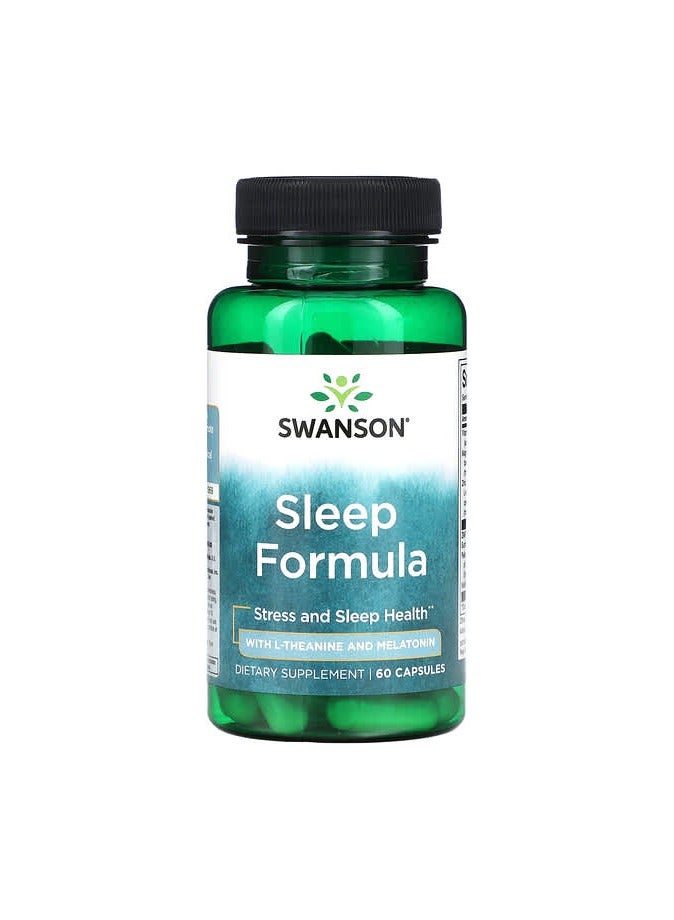 SWANSON Sleep Formula with L-Theanine and Melatonin, 60 Capsules