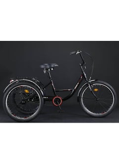 Shark Shark 61 U.A.E 24 inch three wheel adult Tricycle with Rear Basket  - Image 2