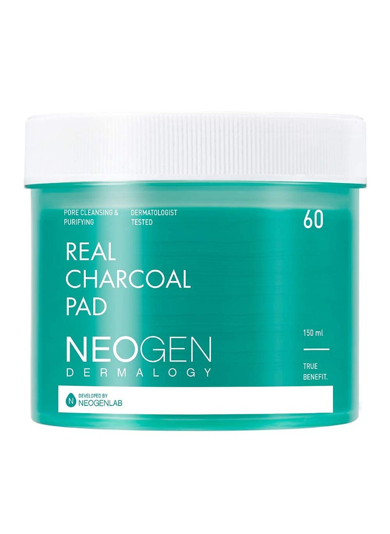 DERMALOGY by NEOGENLAB DERMALOGY by NEOGENLAB Real Charcoal Pad 60 pads  Daily Deep Pore Facial Cleansing Pads with PHA LHA  Charcoal for Normal  Oily Skin  Dry Skin  Korean Skin Care 