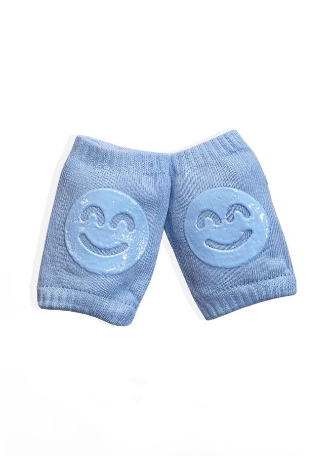 FEBVIBE 2 Pairs Smiley Pattern Baby Knee Pads for Crawling, Anti-Slip/Padded Stretchable Elastic Cotton Soft Breathable Comfortable Knee Cap/Elbow Safety Protector (Multicolor 01) - Image 3