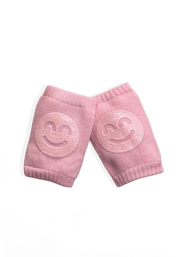 FEBVIBE 2 Pairs Smiley Pattern Baby Knee Pads for Crawling, Anti-Slip/Padded Stretchable Elastic Cotton Soft Breathable Comfortable Knee Cap/Elbow Safety Protector (Multicolor 01) - Image 4