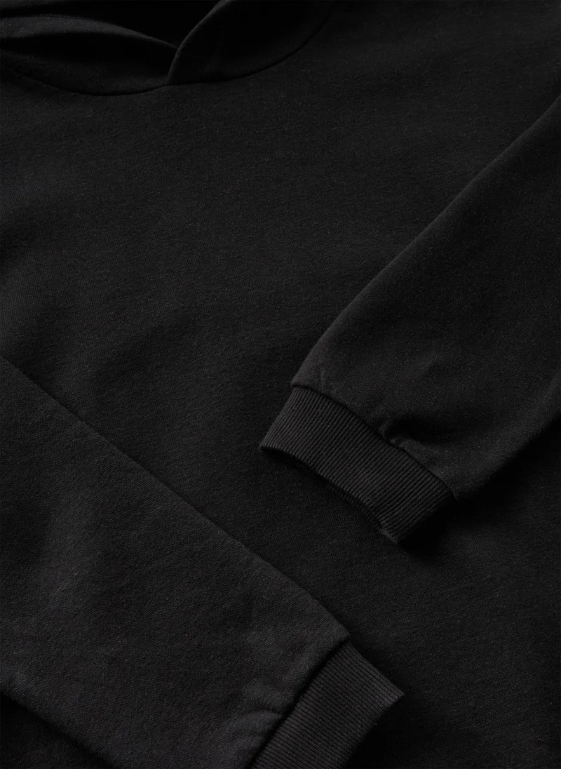 Matalan Boys Black Basic Hoodie