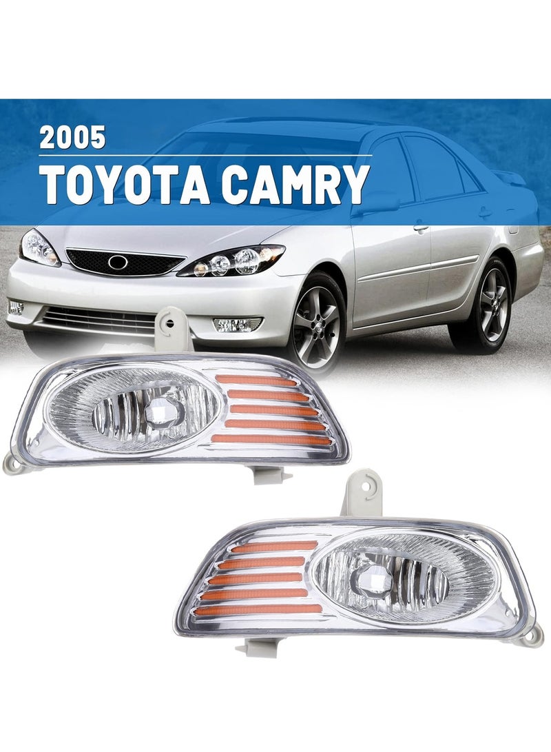 طقم مصابيح الضباب من KASHAFI لسيارة تويوتا كامري 2005 - مصابيح هالوجين عالية الأداء، عدسة زجاجية شفافة، مقاومة للماء والغبار، سهلة التركيب - Image 1