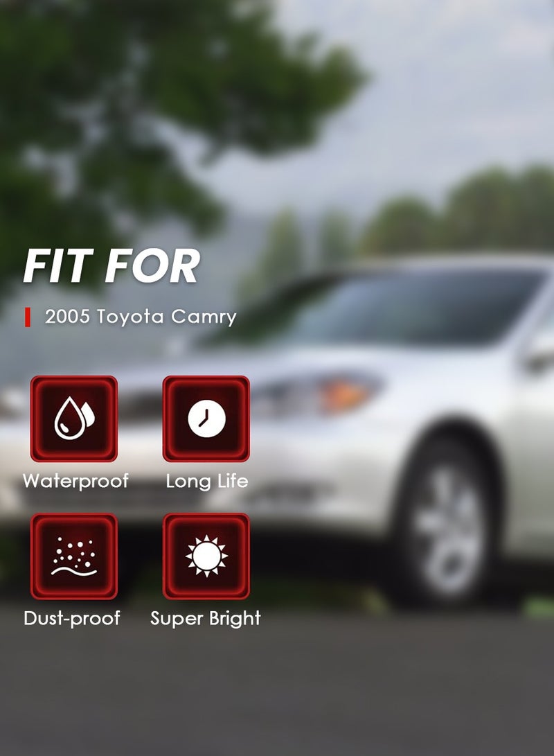 طقم مصابيح الضباب من KASHAFI لسيارة تويوتا كامري 2005 - مصابيح هالوجين عالية الأداء، عدسة زجاجية شفافة، مقاومة للماء والغبار، سهلة التركيب - Image 2