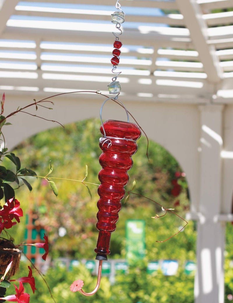 Sunset Vista Designs Garden Rainbows Collection Hummingbird Feeder - Red Bottle - Image 2